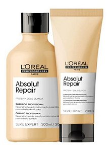 Loréal Kit Shampoo 300ml + Condi 200m Absolut R Gold Quinoa
