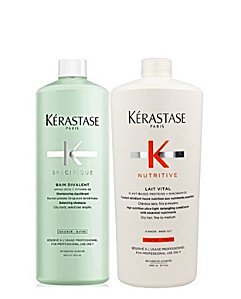 Kit Kérastase Shampoo Divalent 1Litro + Cond Lait Vital 1Litro