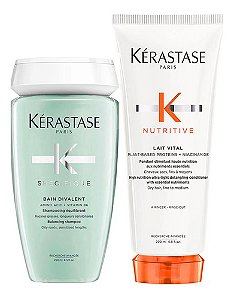 Kit Kérastase Shampoo Divalent 250ml + Cond Lait Vital 200ml