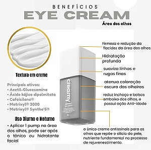 Creamy Skincare Eye Cream Creme para os Olhos Antirrugas 15g