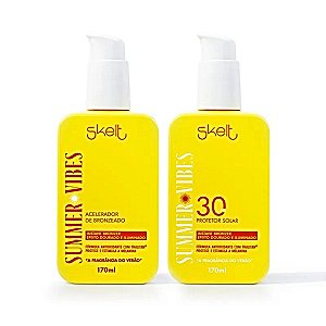 Kit Skelt Protetor Solar FPS30+ Acelerador de Bronzer 170ml