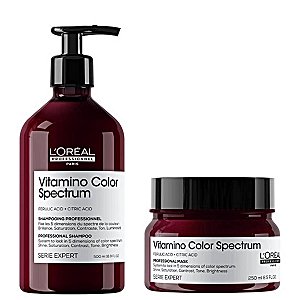 Kit Loréal Vitamino Color Spectrum Shampoo 500ml+ Másc 250g
