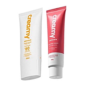 Kit Creamy Protetor Solar Facial FPS60 50ml+ Gel Hidratante