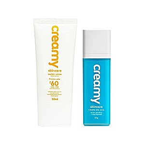 Kit Creamy Protetor Solar Facial FPS60+ Ácido Glicólico 30g