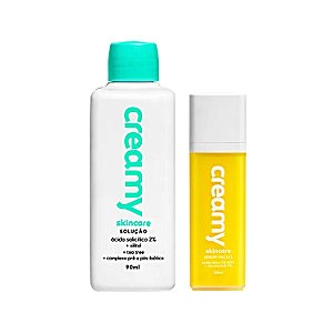 Kit Creamy Ácido Salicílico 2% 90ml+ Ácido Lático 5% 30ml