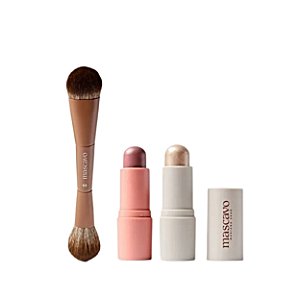 Kit Mascavo Pincel 01+ Iluminador Champagne+ Blush Oak 6g