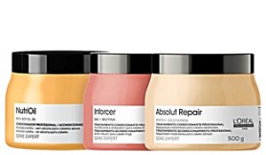 Kit Loréal Cronograma Capilar Máscara 3X 500ml