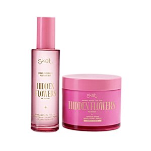 Kit Skelt Hidden Flowers Hidratante Corporal+Spray Perfumado