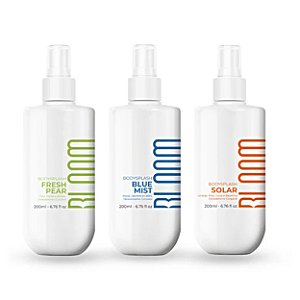 Kit Bloom Body Splash Solar+ Fresh Pear+ Blue Mist 200ml