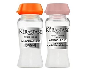 Kit Kérastase Ampola Nutritive Niacinamide+ Chroma Absolu Amino Acid 12mls