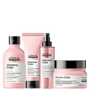 Kit Loréal Vitamino Color Shampoo+ Cond+ Másc pq+ Leavein