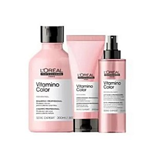 Kit Loréal Vitamino Color Shampoo + Cond pq+ Leavein 190ml