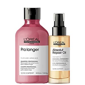 Kit Loréal Pro Longer Shampoo pq+ Absolut Repair Óleo 90ml