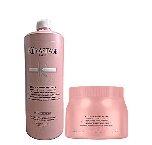 Kit Kérastase Chroma Absolu Respect Shampoo 1L+ Máscara 500g