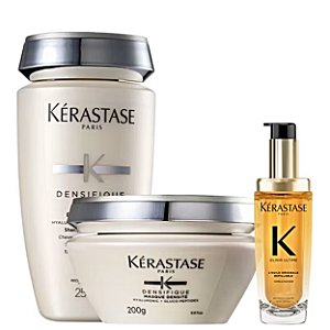 Kit Kérastase Densifique Shampoo + Máscara+ Óleo Elixir 75ml