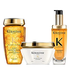 Kit Kérastase Elixir Ultime Shampoo+ Máscara+ Óleo 75ml