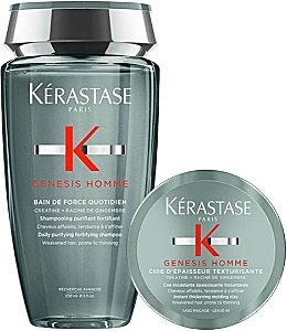 Kit Kérastase Genesis Homme Force Shampoo 250ml+ Pomada 75ml