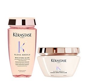 Kit Kérastase Gloss Absolu Bain Hydra Shampoo 250ml+ Máscara 200g