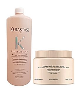Kit Kérastase Gloss Absolu Bain Hydra Shampoo 1L+ Máscara 500g