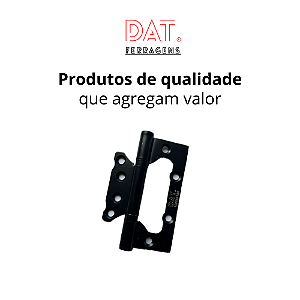 DOBRADIÇA DE SOBREPOR EM INOX 304 PRETO