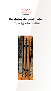 PUXADOR CLÁSSICO 960MM X 600M  BLACK ALUMINIO MODELO LANÇA