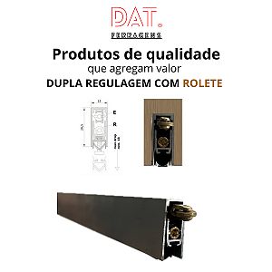 VEDAÇÃO AUTOMÁTICA  DUPLA REGULAGEM COM ROLETE / ESCOVA DE VEDAÇÃO / RODO AUTOMÁTICO / RODINHO AUTOMÁTICO