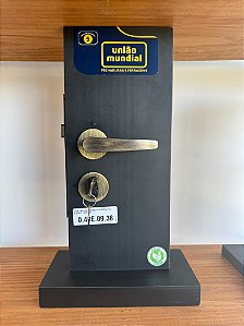 FECHADURA UNIÃO MUNDIAL MÁQUINA 40MM ANTIQUE ÁGATA