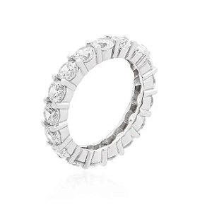 ALIANÇA INTEIRA PONTO DE LUZ 4MM PRATA