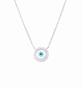 COLAR OLHO GREGO PRATA