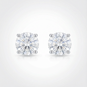 Brinco Solitário Ponto de Luz 8mm em Prata 925