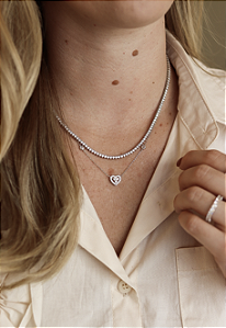 COLAR CORAÇÃO PRATA