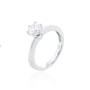 ANEL SOLITÁRIO 6 MM PRATA
