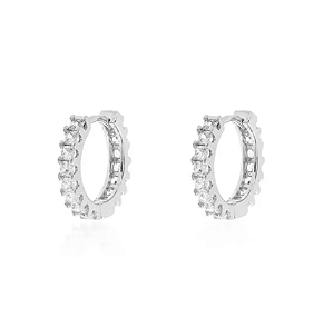 ARGOLA BAGUETADA 16 MM PRATA