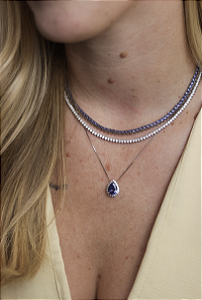 COLAR GOTA 8 MM PRATA TNZ