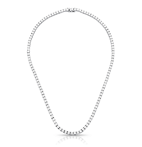 Colar Riviera 3mm Prata (4 Garras)