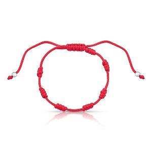 Pulseira 7 Nós com Acabamento em Prata – Proteção e Boa Energia