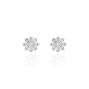 Brinco Flor em Prata 925