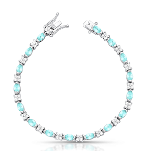 Pulseira Maleável com Navetes Intercaladas e Flores Laterais