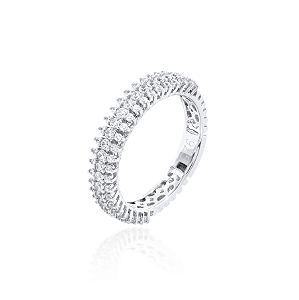 Anel Lumière Cravejado em Prata 925