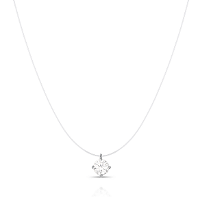 Choker Nylon com Moissanite 0.8ct 6mm