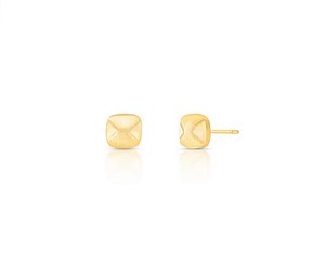 Brinco Quadrado Acetinado Minimalista