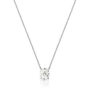 Corrente com Pingente Moissanite Oval 3.0CT P925