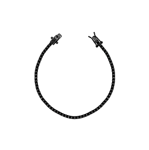 Pulseira Riviera 2mm Quatro Garras Ródio Negro