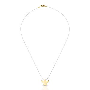 Colar espírito santo dourado com fio nylon