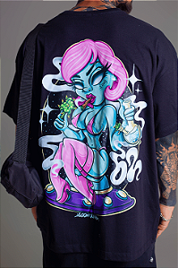 Camiseta Preta Girl Space 62eoddd