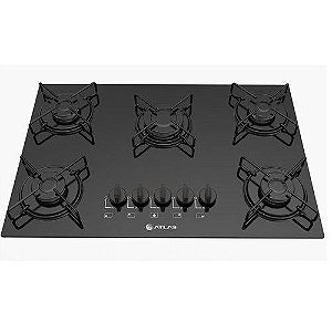 FOGAO GAS 5Q COOKTOP TC PRETO AGILE V01