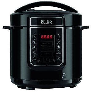 Panela De Pressão Digital 6l Inox Preta