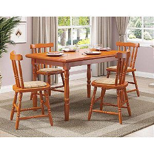 CONJUNTO DE MESA 4CADEIRAS 103 MEL BRILHO