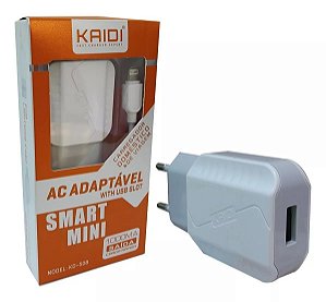 CARREGADOR SMART MINI 1000MA CARGA RAPIDA IPHONE KD-508A