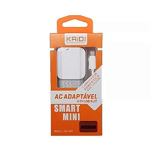 CARREGADOR SMART MINI 1000MA CARGA RAPIDO KD-509
